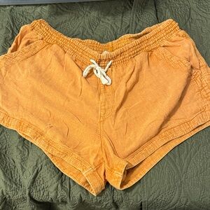 Rip Curl Women's Orange Elastic Waist Athletic Shorts